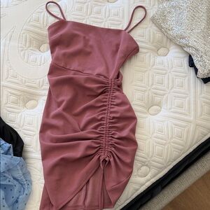 Windsor Mauve Ruched Mini Dress